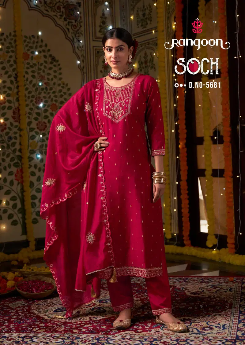 Soch By Rangoon Viscose Jacquard Readymade Suits Wholesale Shop In Surat